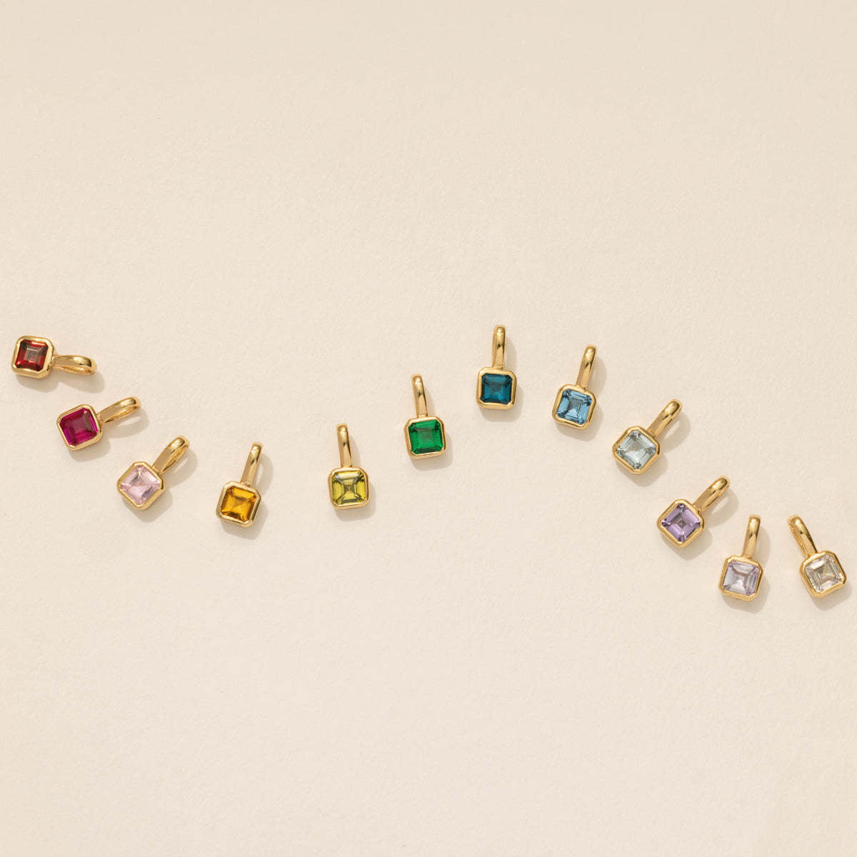 14K Custom Birthstone Necklace Family Gift