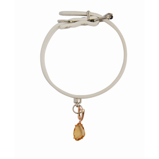 Personalized Gemstone Collar Charms for Dogs Pet Gift Dog Collar Yellow