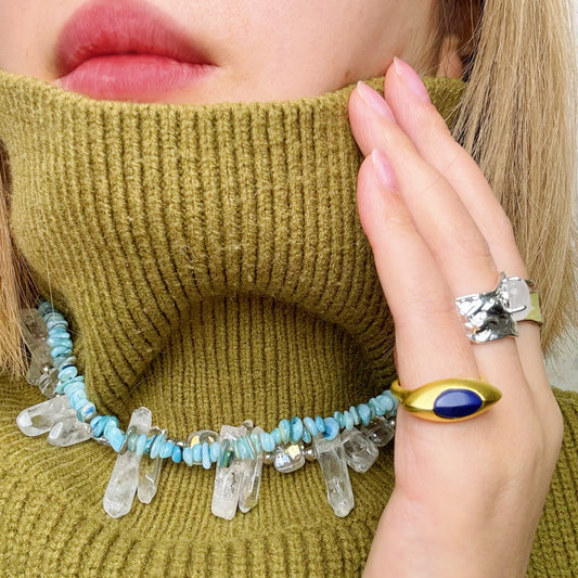 Lapis Lazuli Gold Spiritual Ring