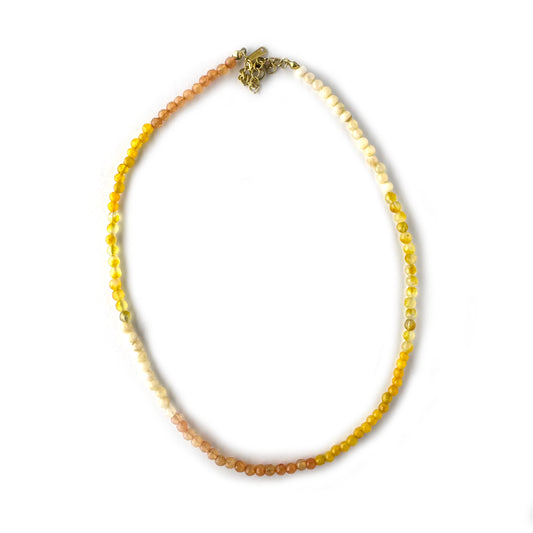 Citrine Necklace with Natural Stone Beads