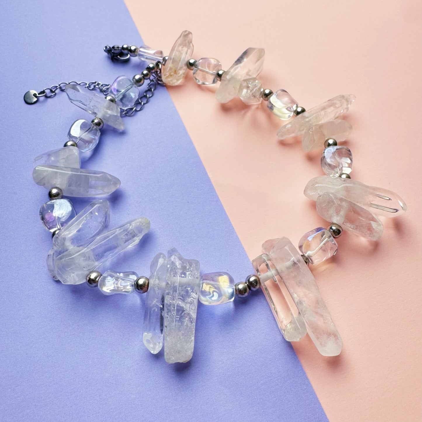 Chunky White Crystal Necklace