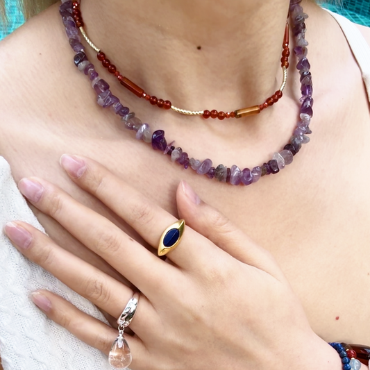Raw Amethyst Stone Necklace