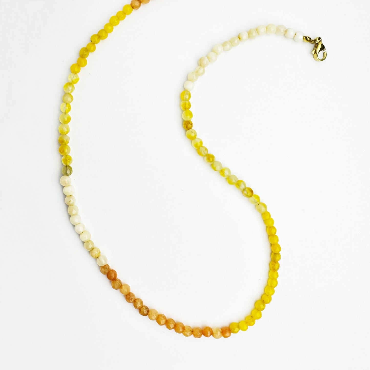 Citrine Necklace with Natural Stone Beads