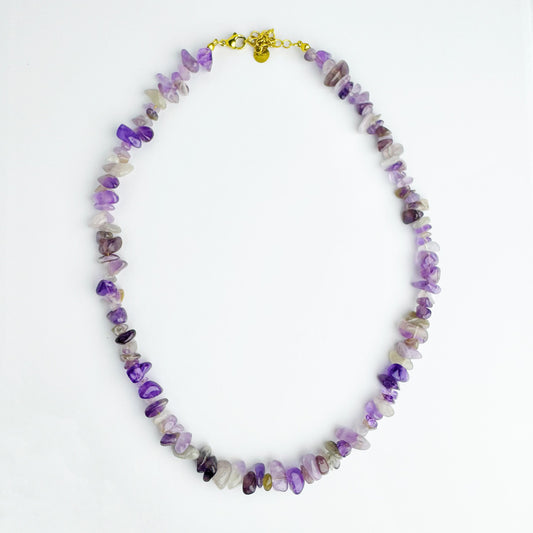 Raw Amethyst Stone Necklace