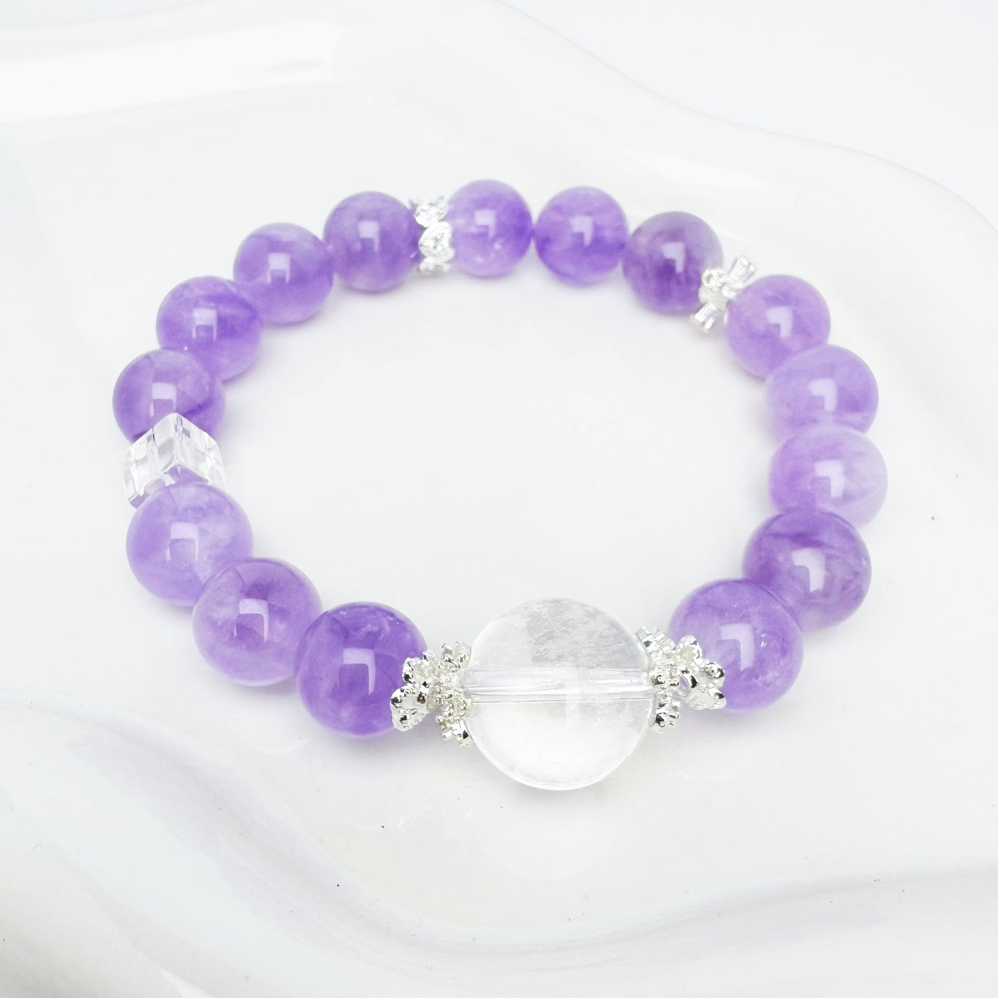 Amethyst Clear Quartz Bracelet