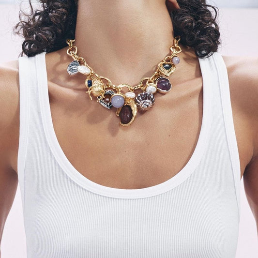 Oversized Charm Pendant Necklace