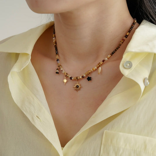 Tiger Eye Pendants 14K Necklaces