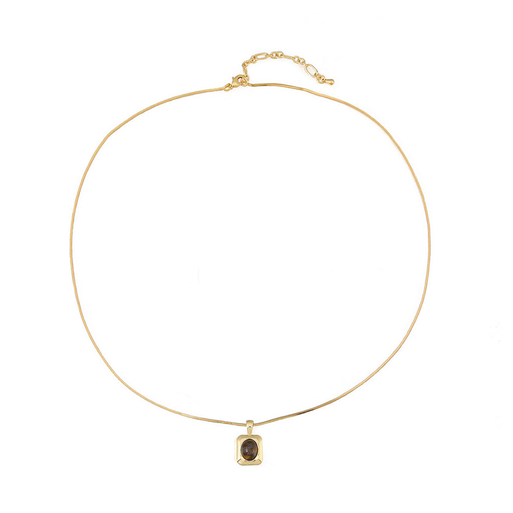 Tiger Eye Pendants 14K Necklaces