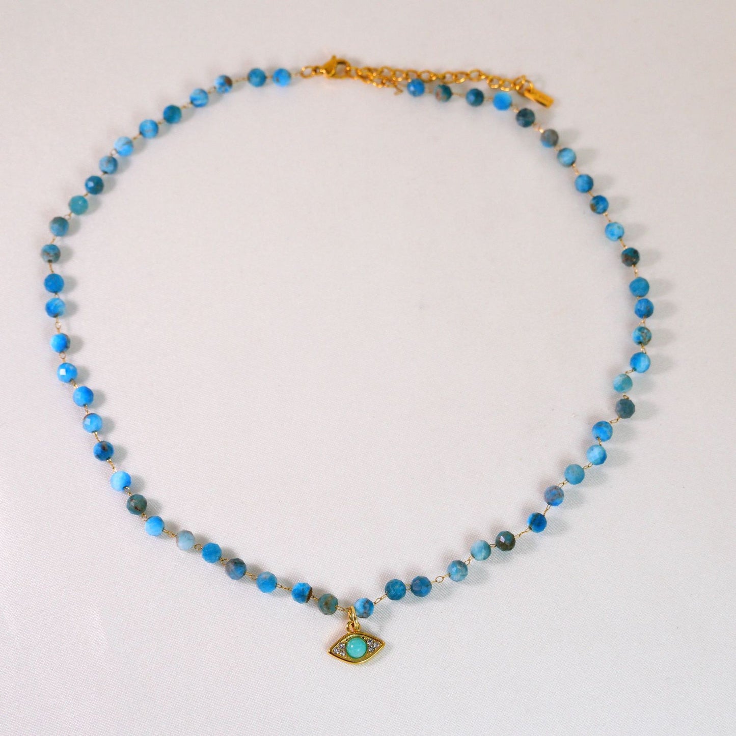 Lapis Lazuli Turquoise 14k Gold Necklace