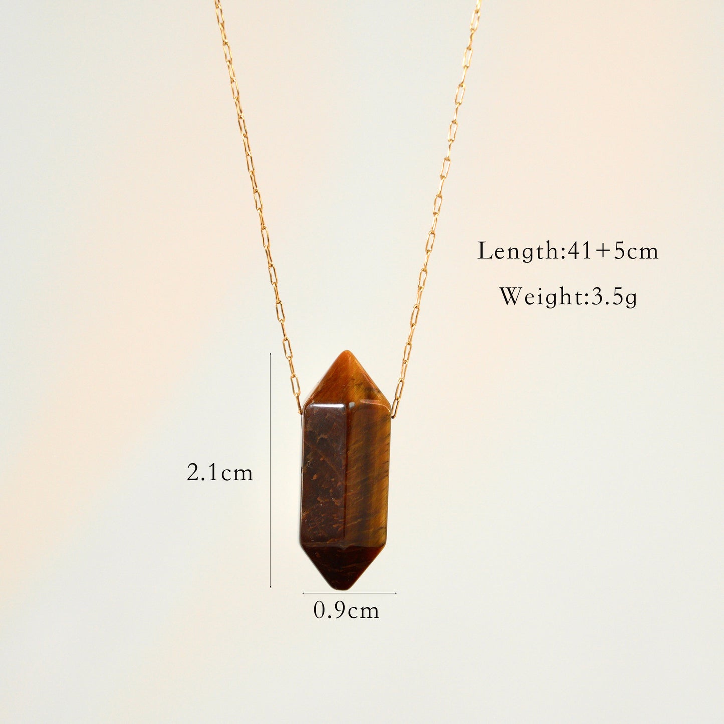 14K Tiger Eye Obsidian Layering Necklace
