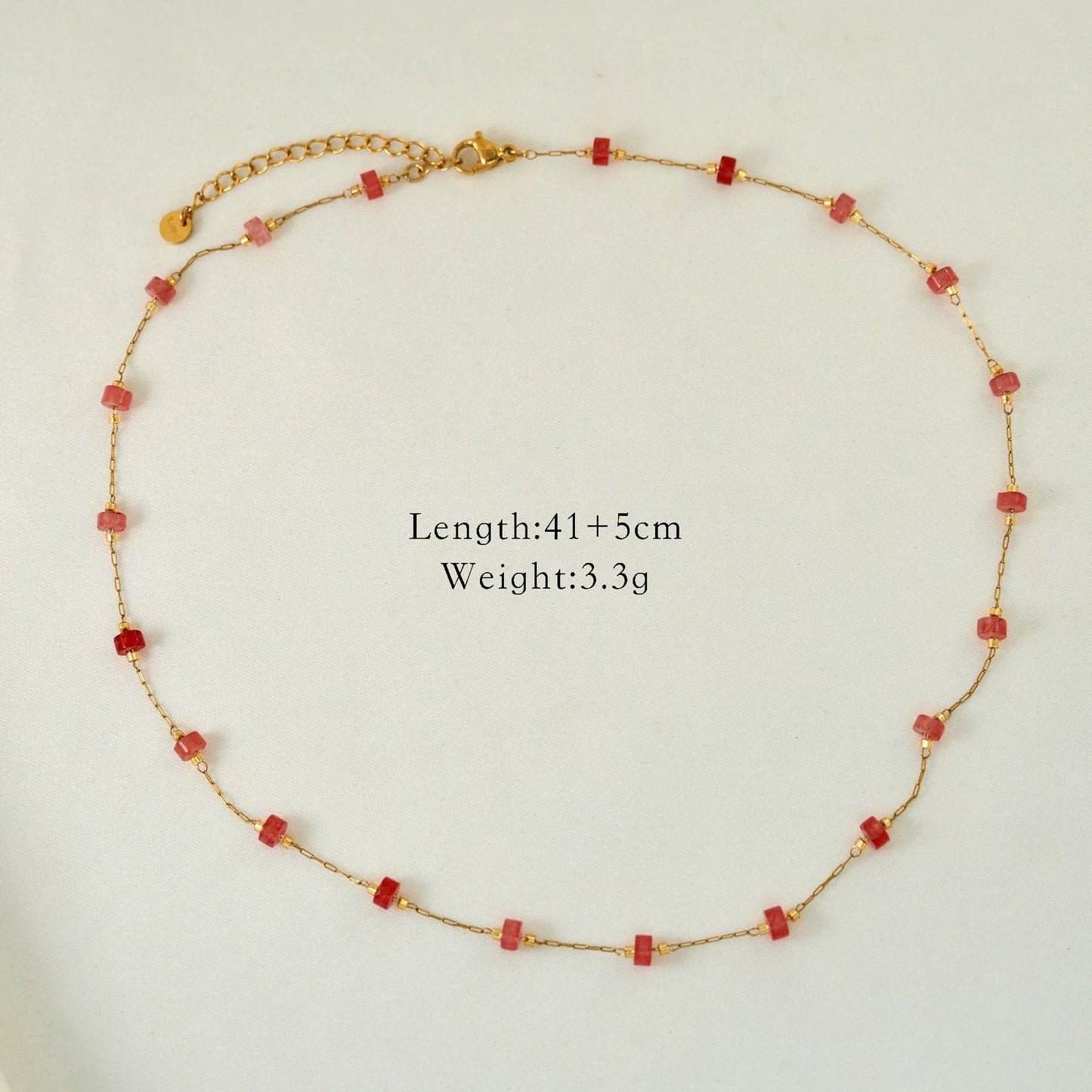 14K Red Agate Layering Necklace