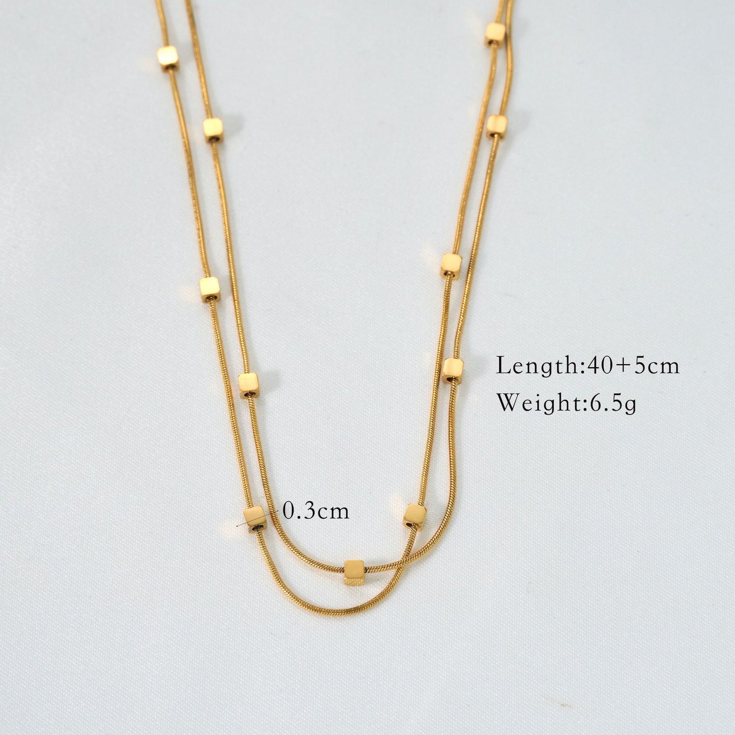 14K Tiger Eye Obsidian Layering Necklace