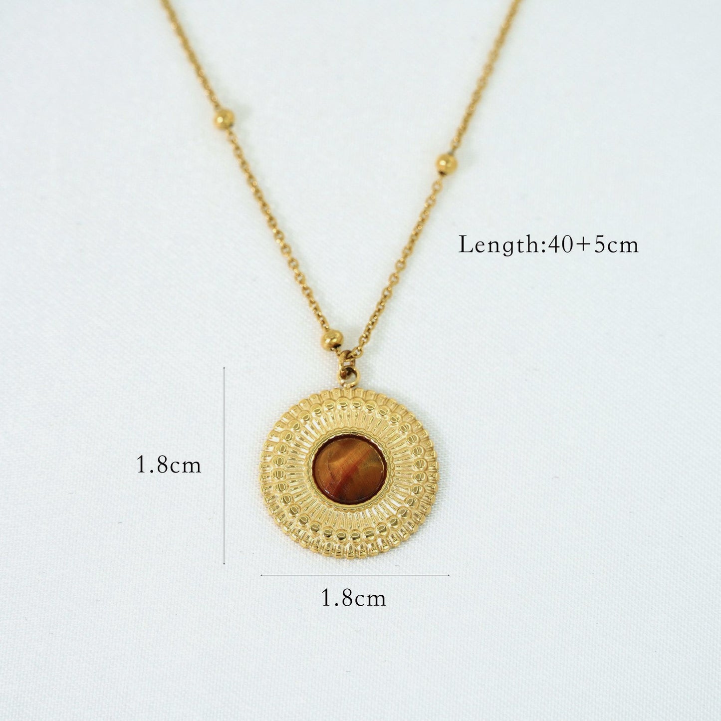 14K Tiger Eye Obsidian Layering Necklace