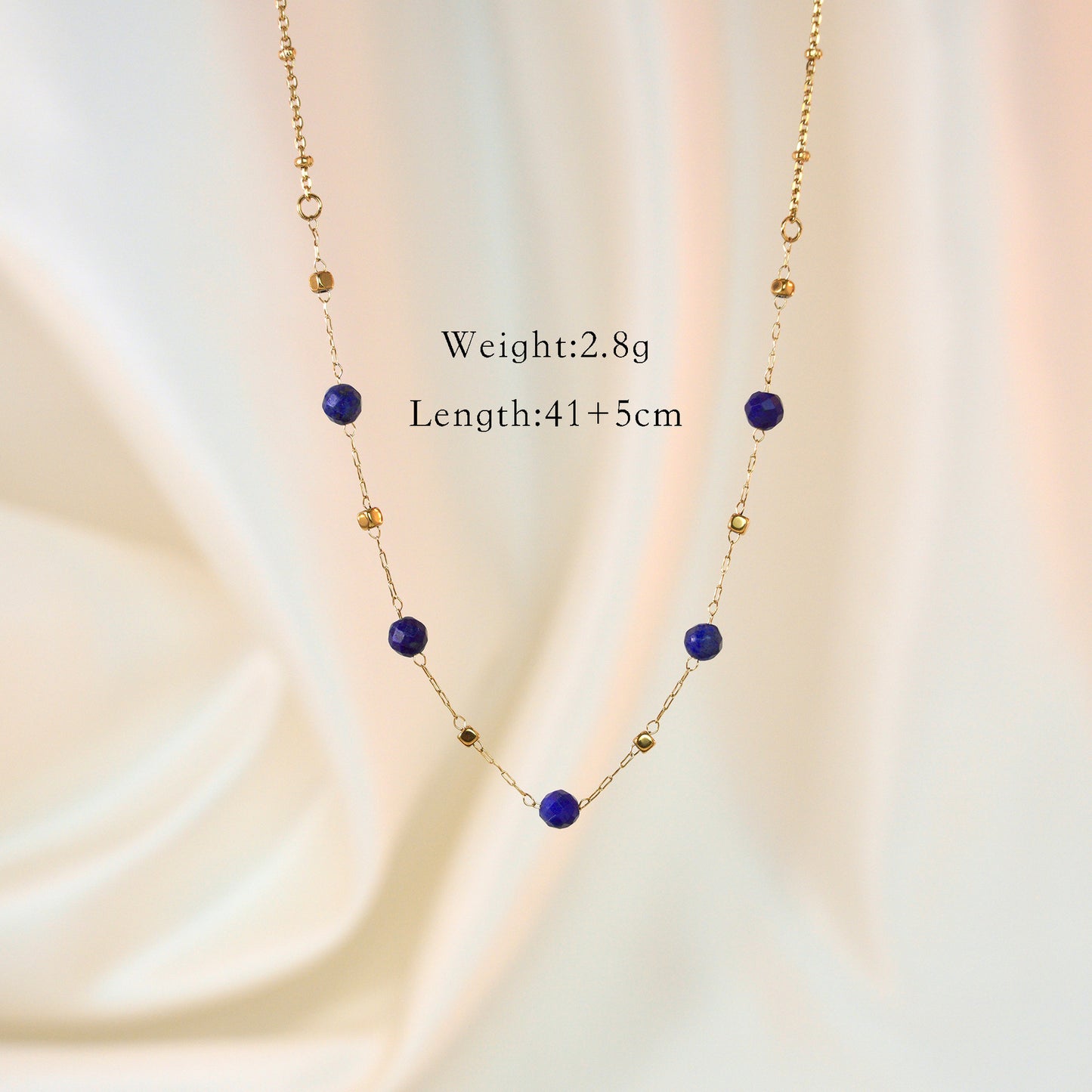 14K Lapis Lazuli Layering Boho Necklace