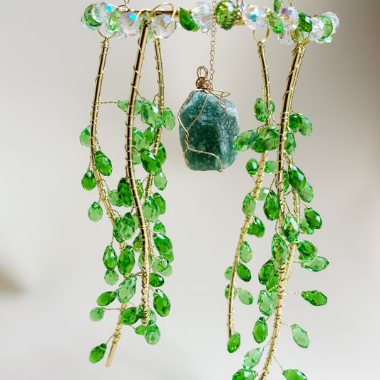 Suncatcher Crystal Plant Beaded Crystal Decor Mom Gifts Window Hanging