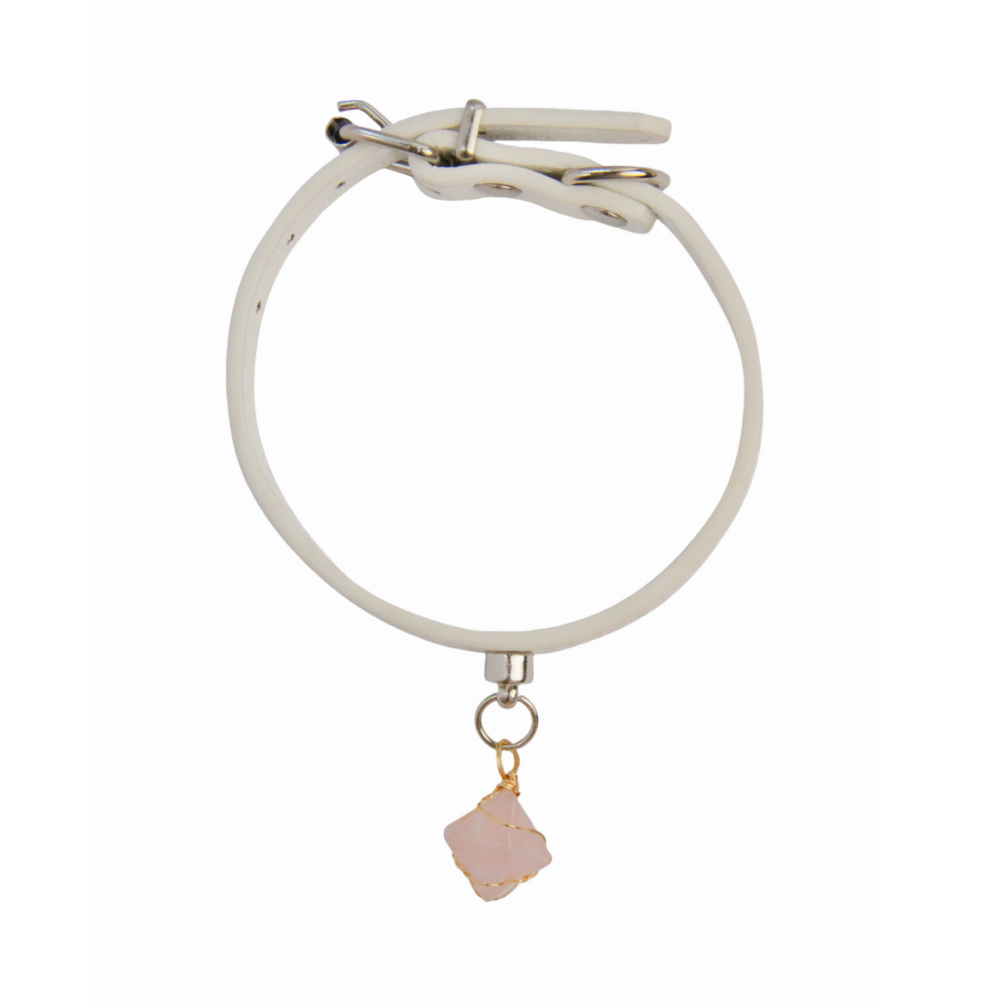 Personalized Gemstone Collar Charms for Dogs Pet Gift Hexagram Rose Quartz Pendant