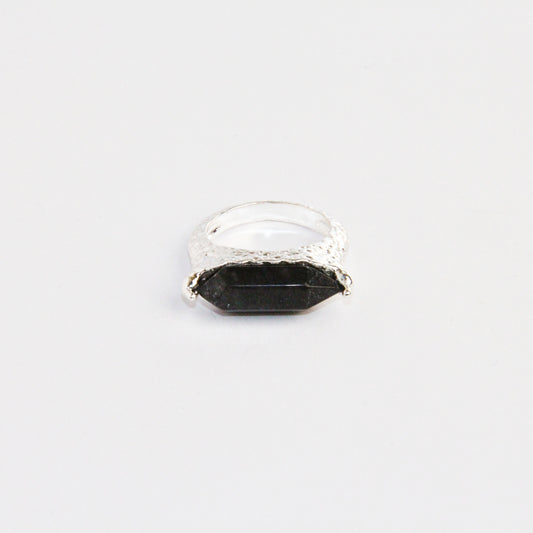 Hexagon Obsidian Ring