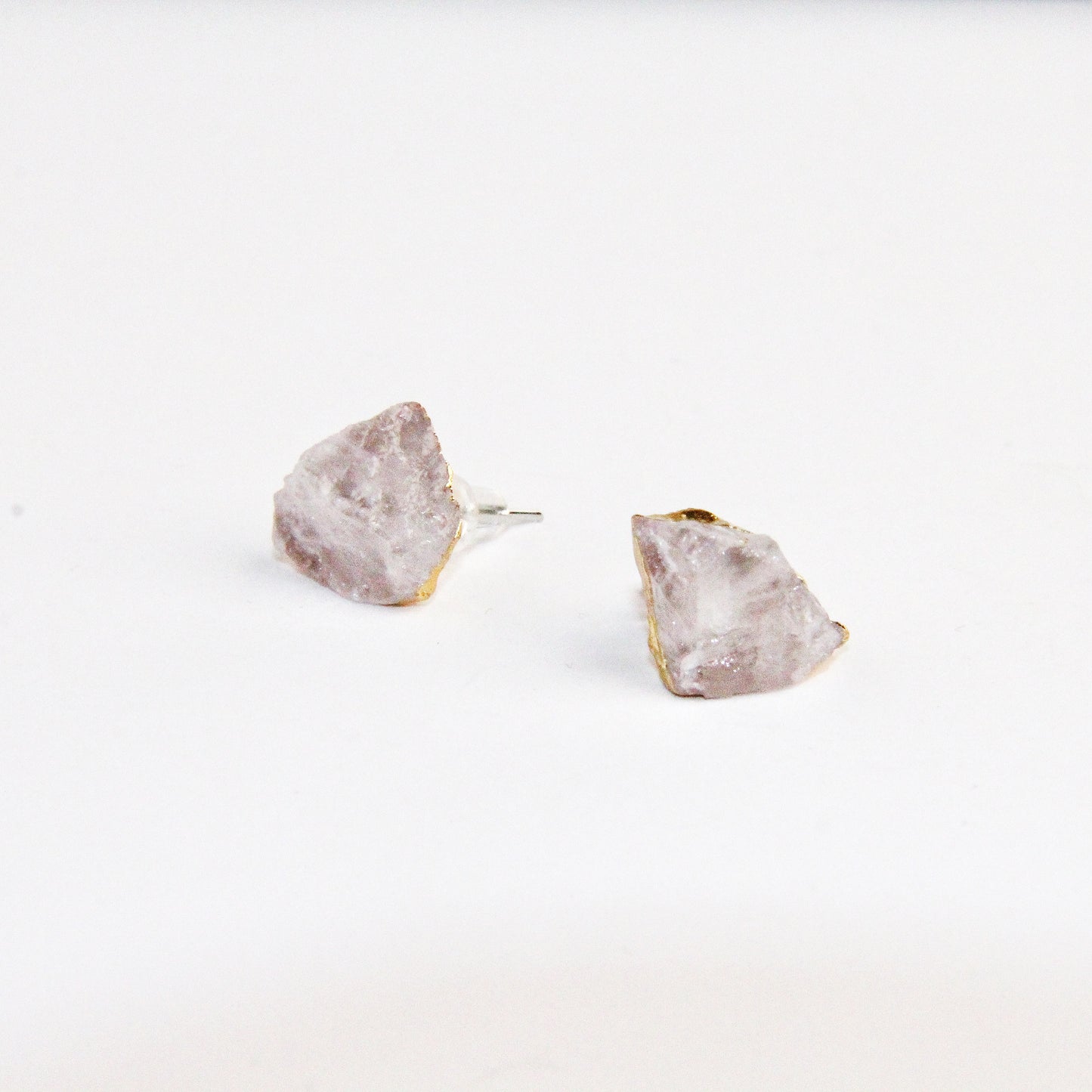 Raw White Crystal Earrings