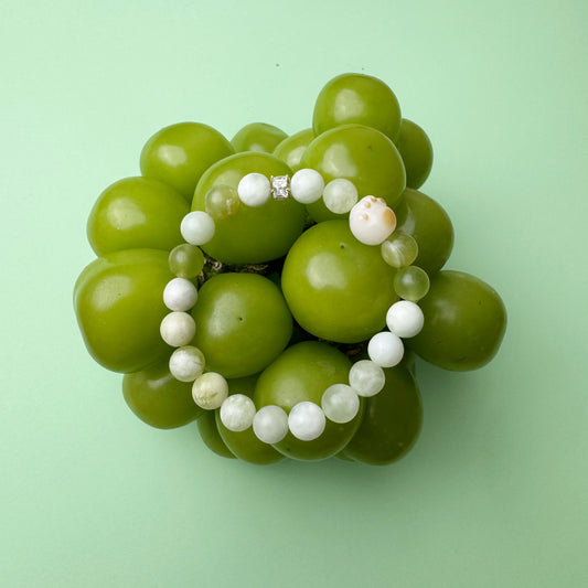 Jade Bracelet with Cat Claw Bead