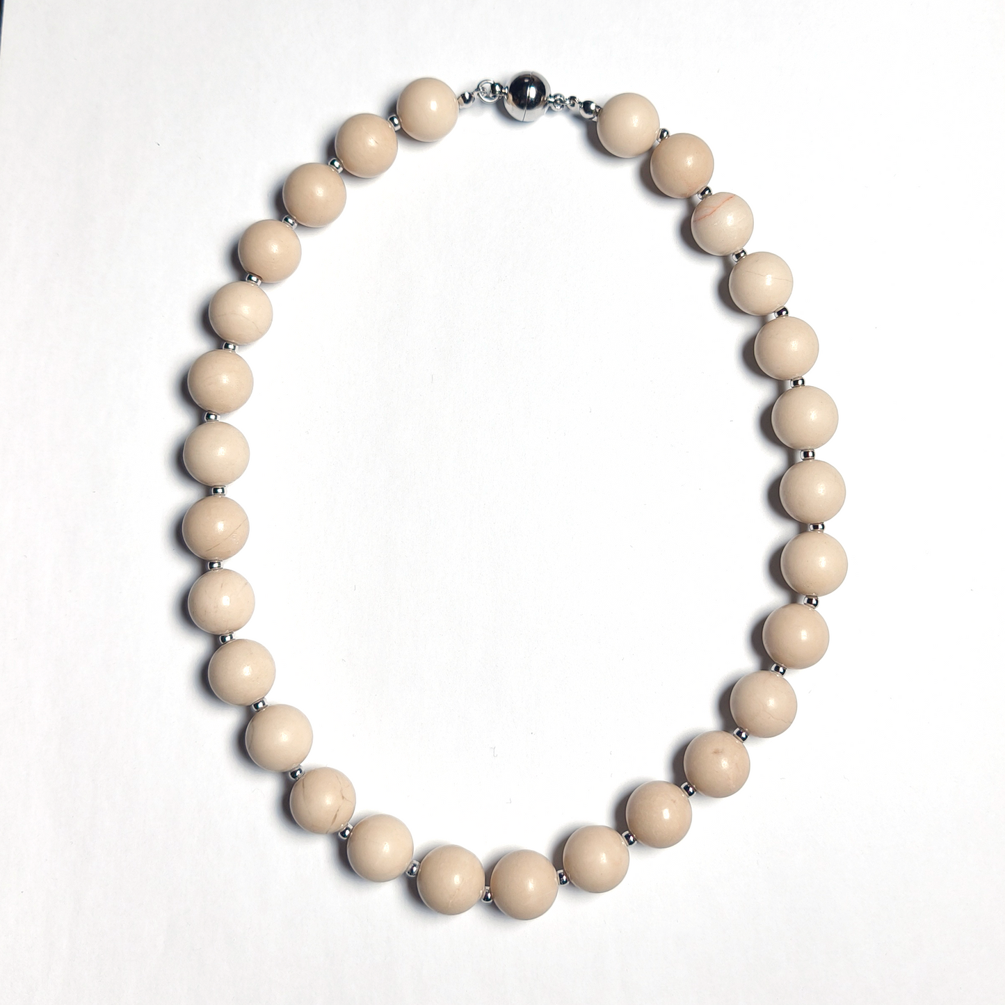Beige Natural Stone Necklace