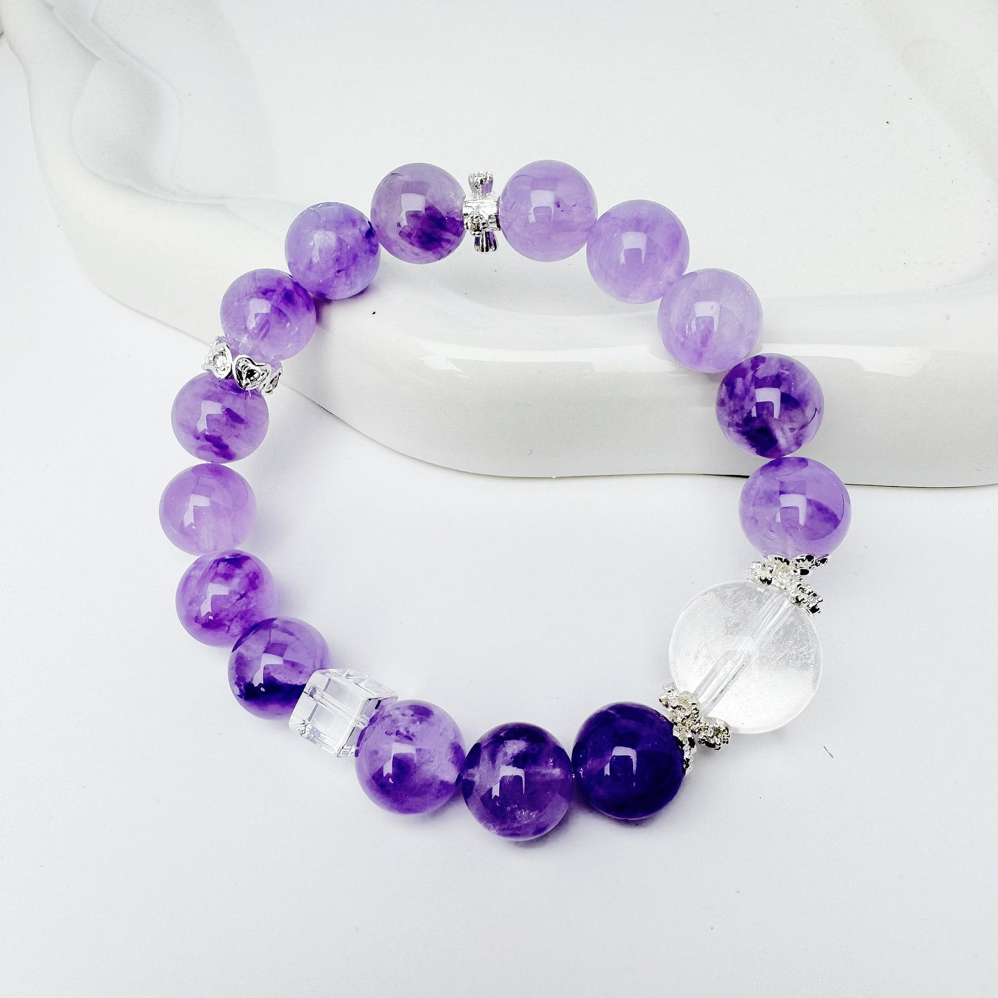 Amethyst Clear Quartz Bracelet