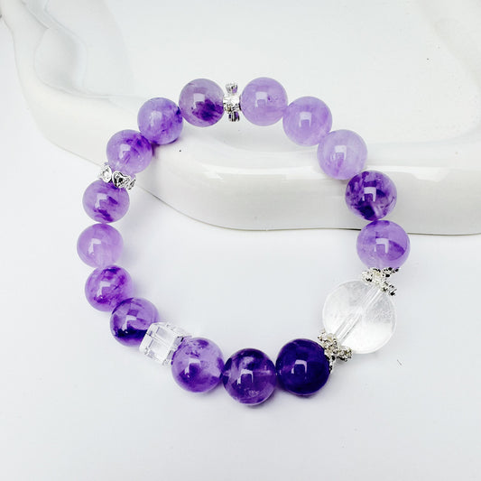 Amethyst Clear Quartz Bracelet