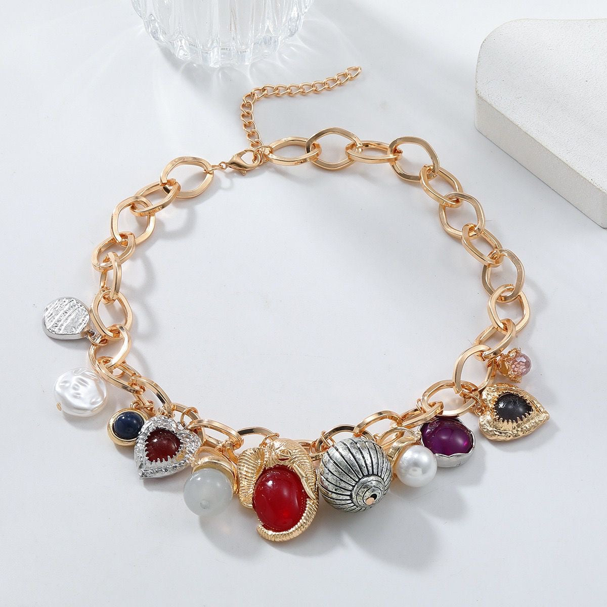 Oversized Charm Pendant Necklace