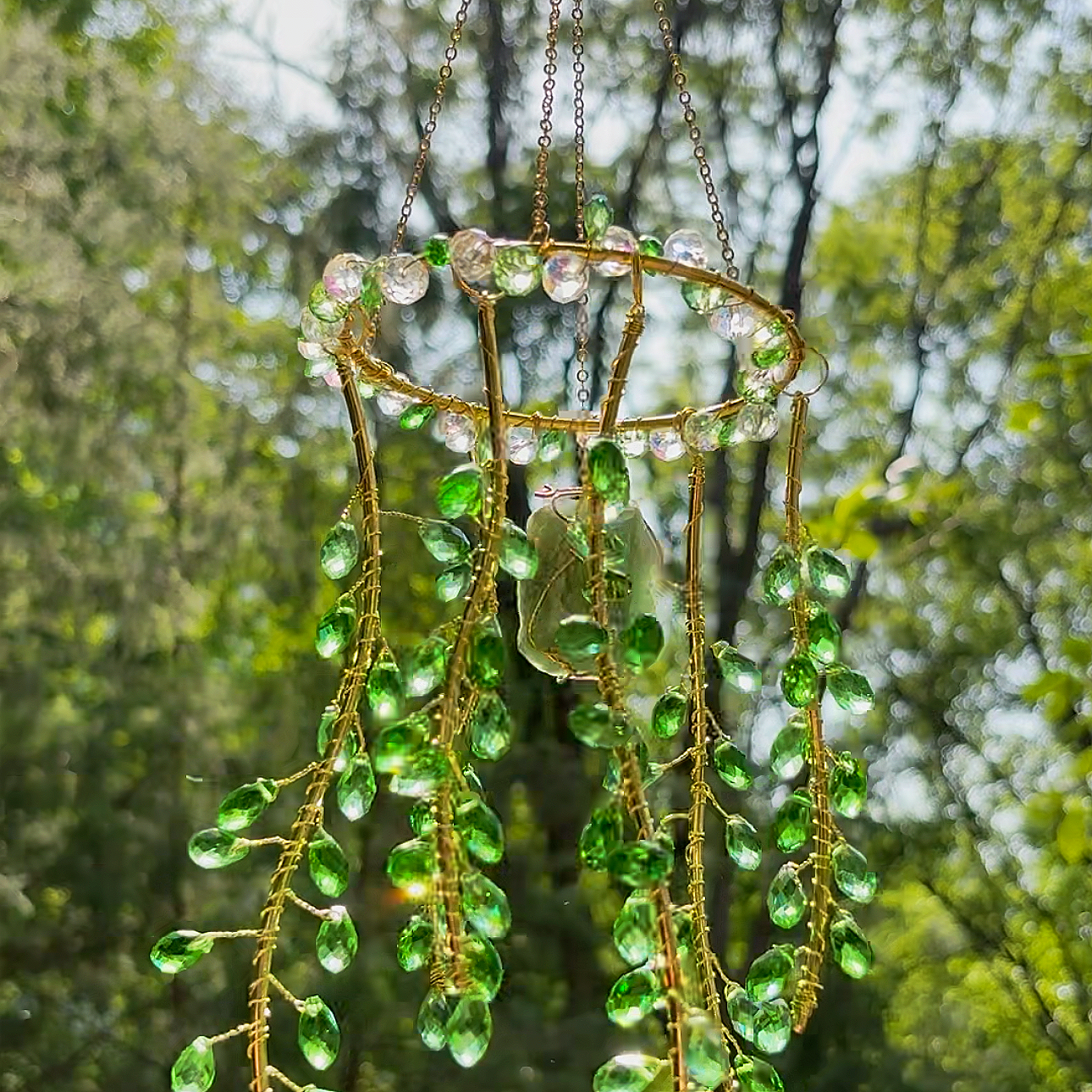 Suncatcher Crystal Plant Beaded Crystal Decor Mom Gifts Window Hanging