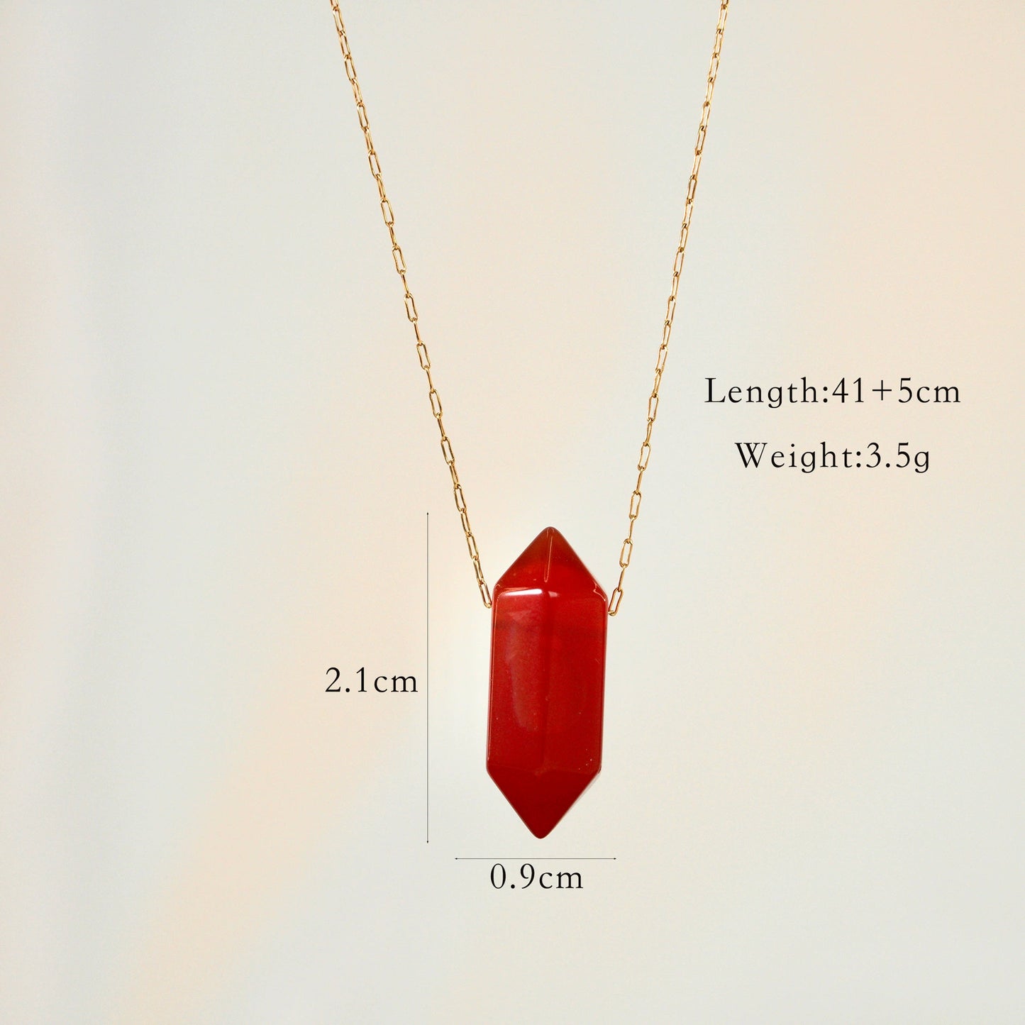 14K Red Agate Layering Necklace