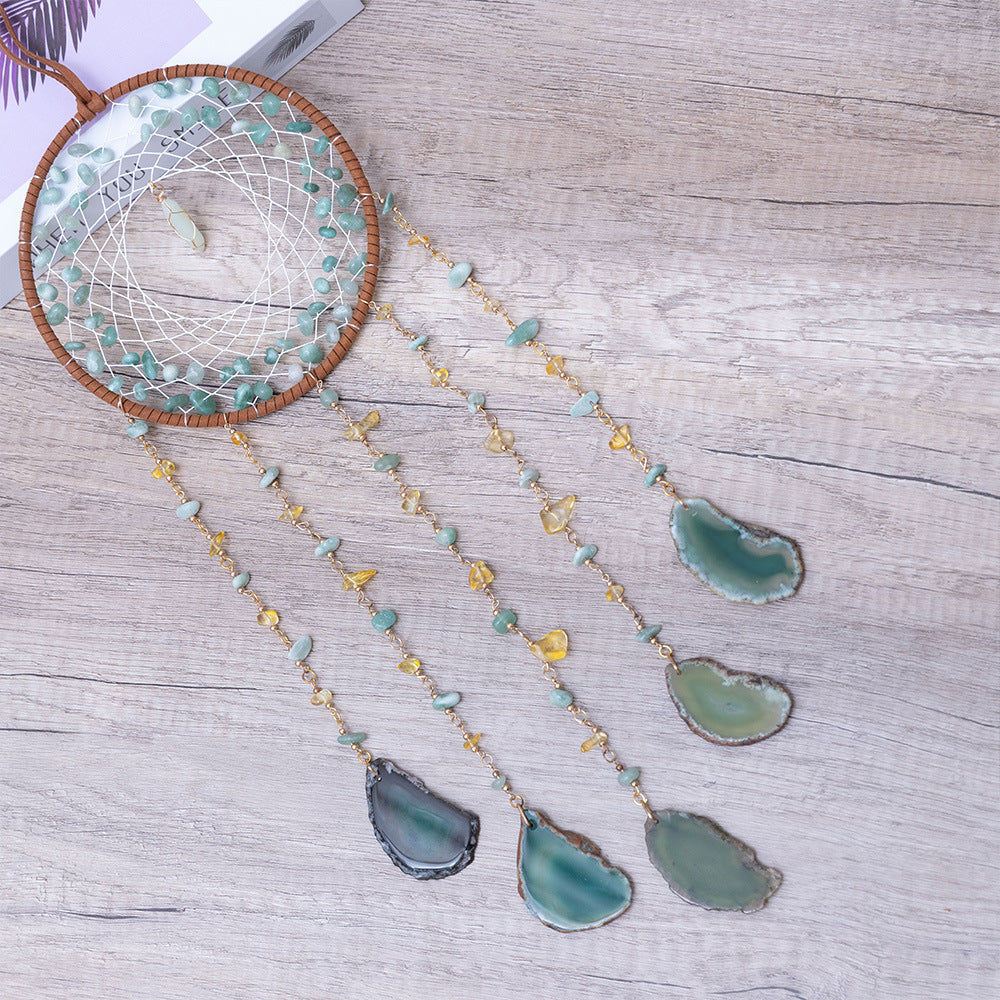 Hanging Room Peridot Crystal Dream Catcher