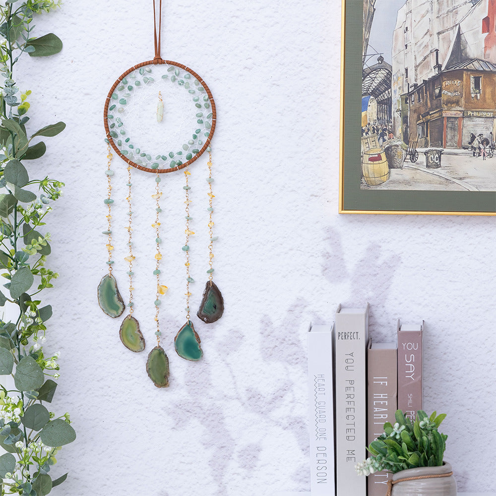 Hanging Room Peridot Crystal Dream Catcher