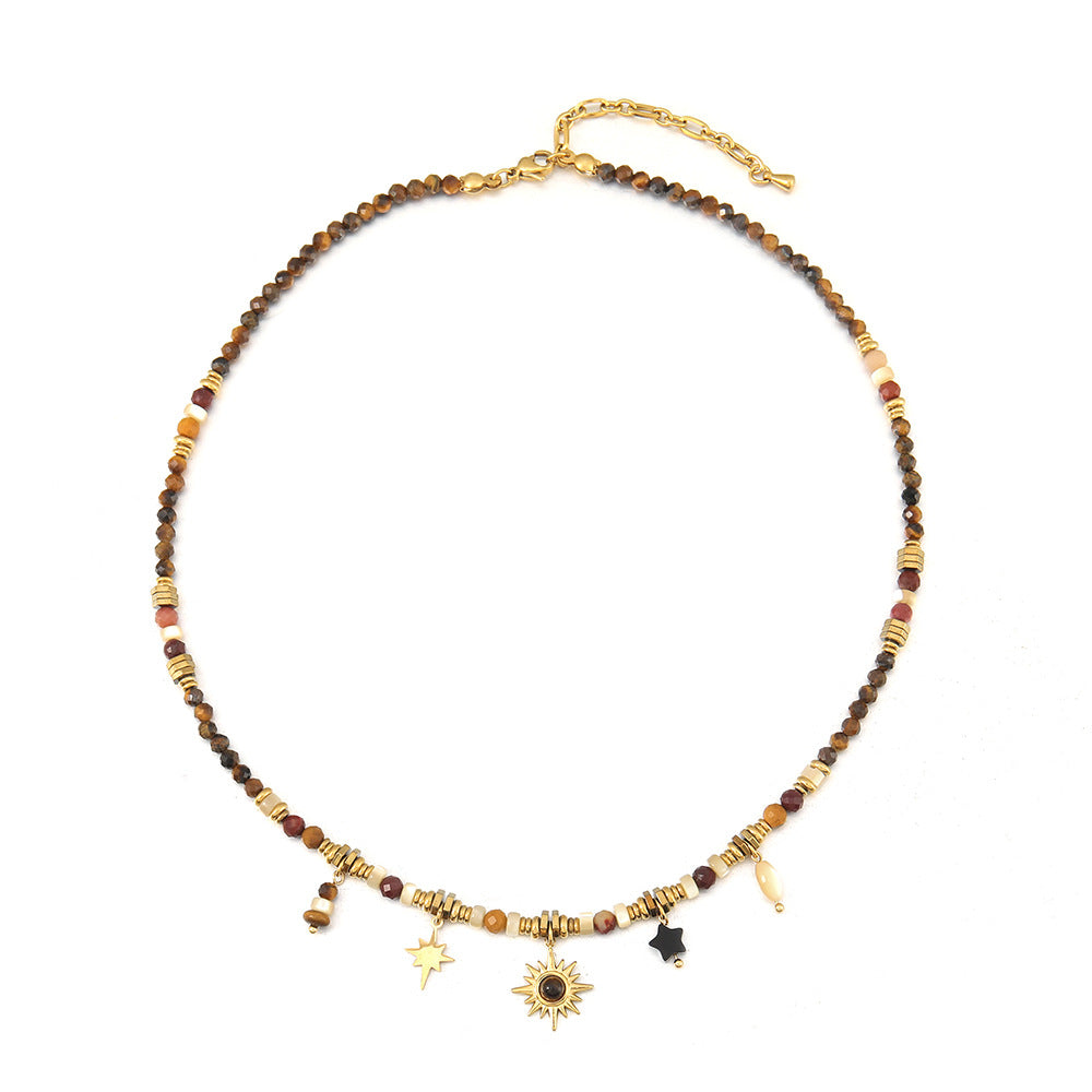 Tiger Eye Pendants 14K Necklaces
