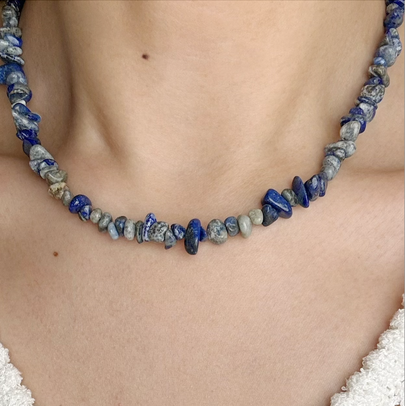 Raw Lapis Lazuli Stone Necklace