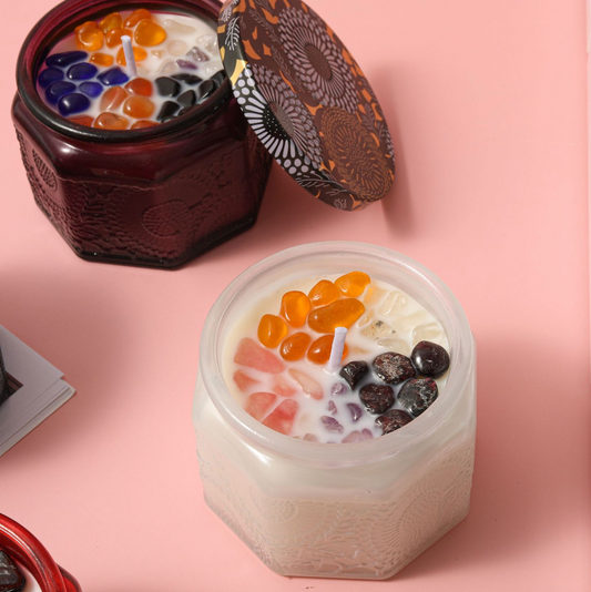 Crystal Chakras Healing Candles Soy Aromatherapy Intention
